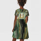 Neper and Nepit Kid Short Sleeve Dress Ancient Egyptian Seed Awakening and Fertility