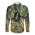 Neper and Nepit Long Sleeve Button Shirt Ancient Egyptian Seed Awakening and Fertility