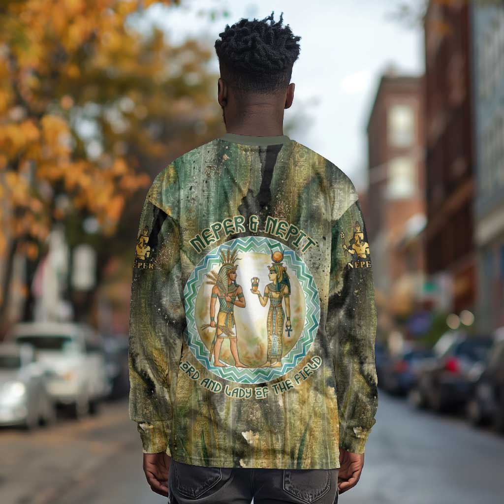 Neper and Nepit Long Sleeve Shirt Ancient Egyptian Seed Awakening and Fertility