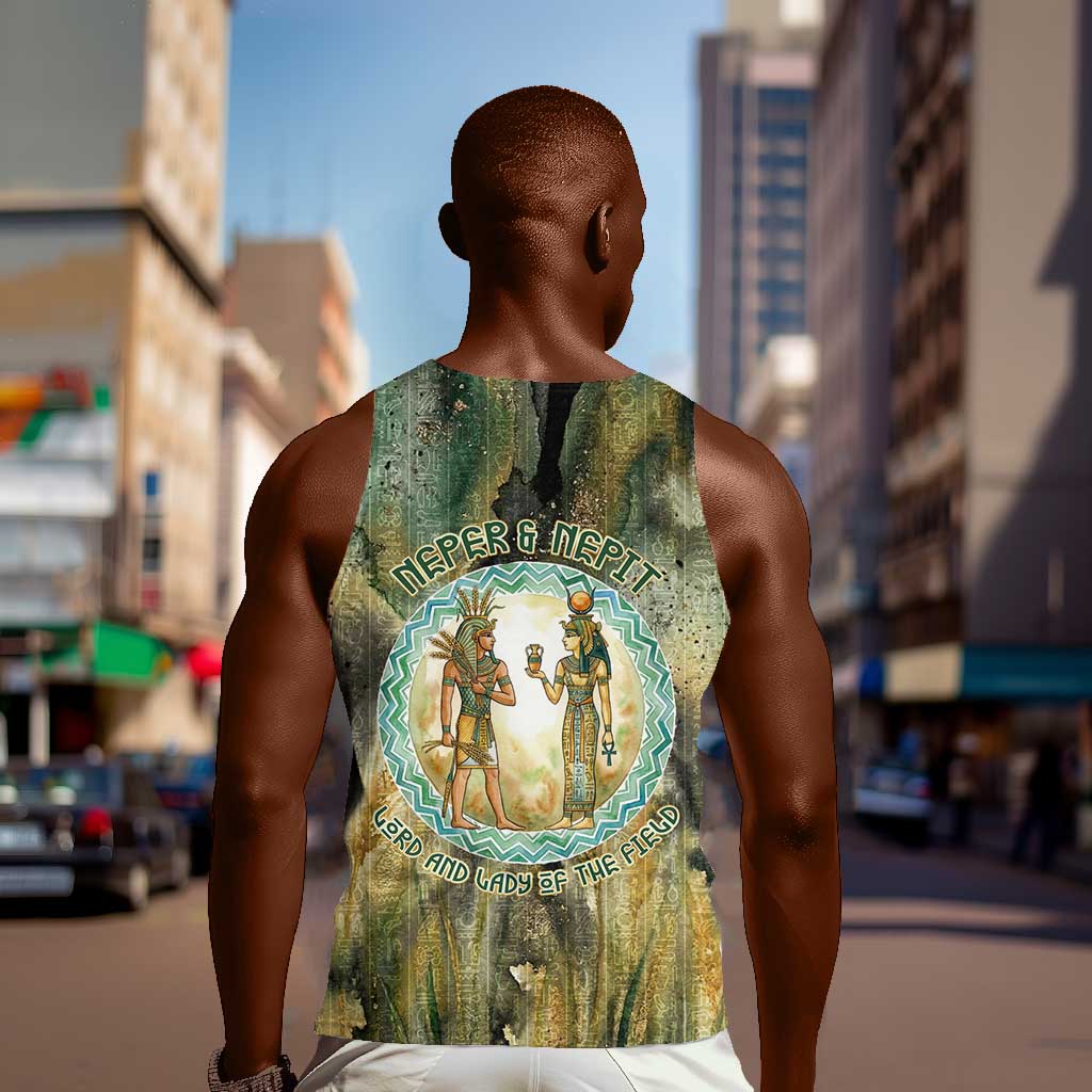 Neper and Nepit Men Tank Top Ancient Egyptian Seed Awakening and Fertility