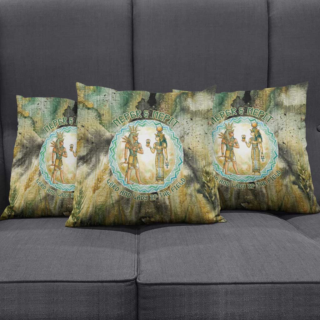 Neper and Nepit Pillow Cover Ancient Egyptian Seed Awakening and Fertility