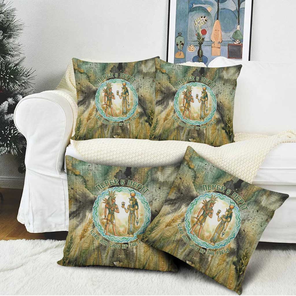 Neper and Nepit Pillow Cover Ancient Egyptian Seed Awakening and Fertility