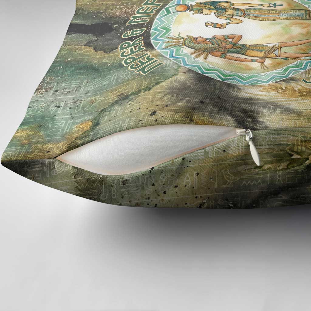 Neper and Nepit Pillow Cover Ancient Egyptian Seed Awakening and Fertility