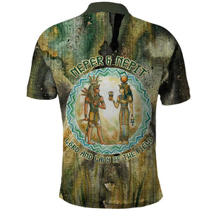 Neper and Nepit Polo Shirt Ancient Egyptian Seed Awakening and Fertility