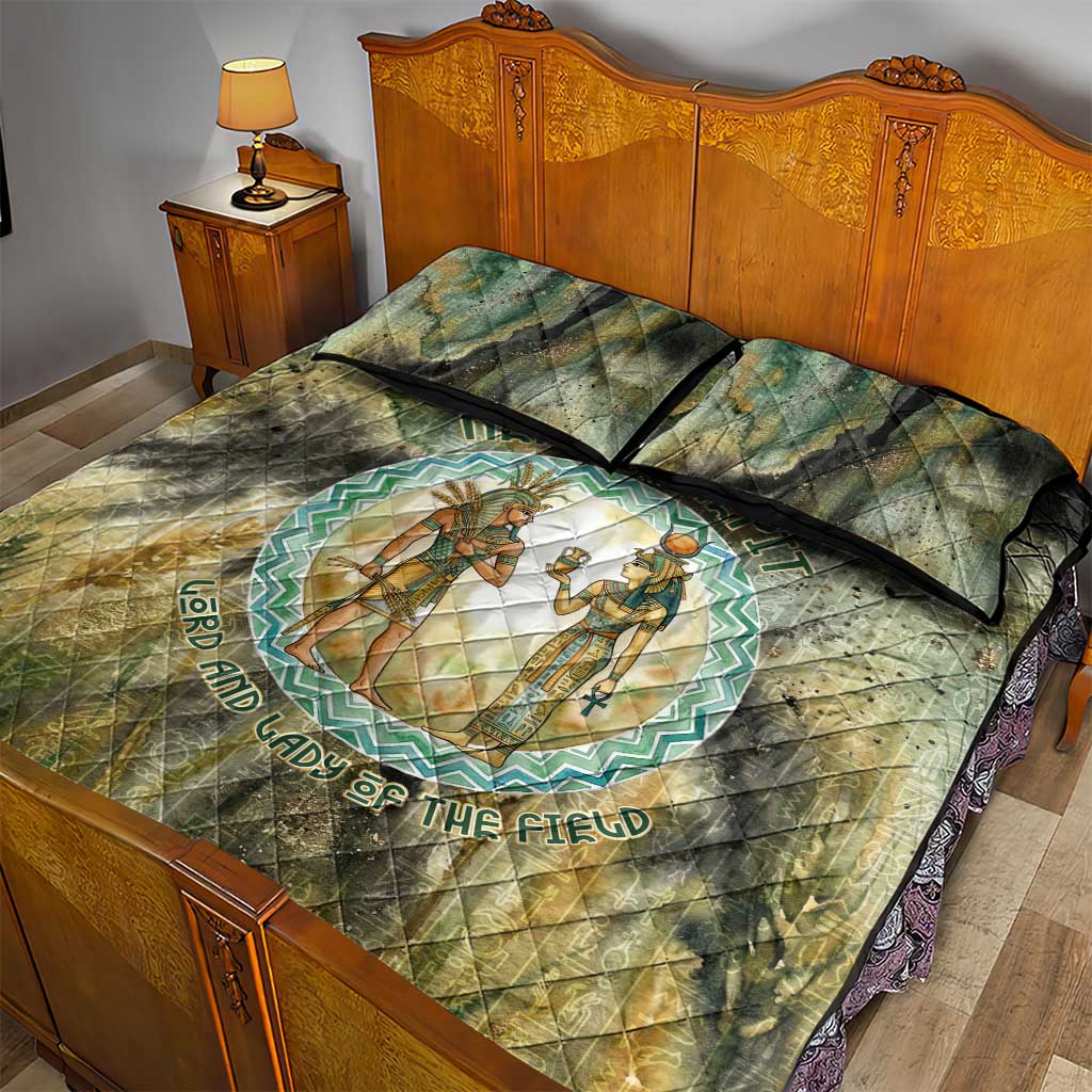 Neper and Nepit Quilt Bed Set Ancient Egyptian Seed Awakening and Fertility
