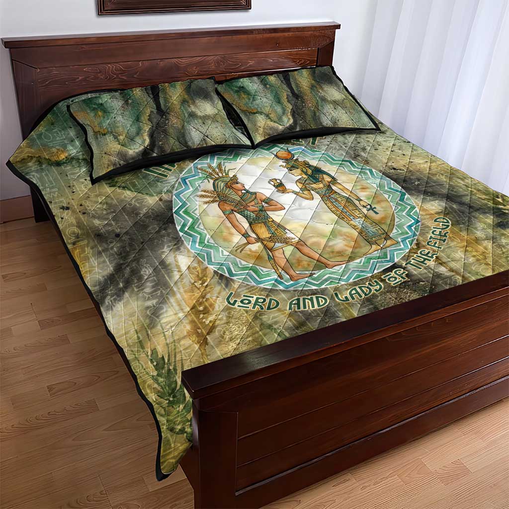 Neper and Nepit Quilt Bed Set Ancient Egyptian Seed Awakening and Fertility