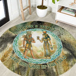Neper and Nepit Round Carpet Ancient Egyptian Seed Awakening and Fertility