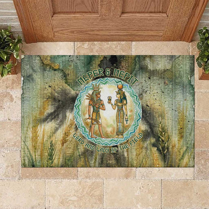 Neper and Nepit Rubber Doormat Ancient Egyptian Seed Awakening and Fertility