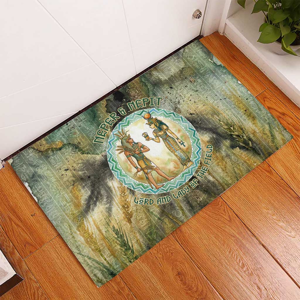 Neper and Nepit Rubber Doormat Ancient Egyptian Seed Awakening and Fertility