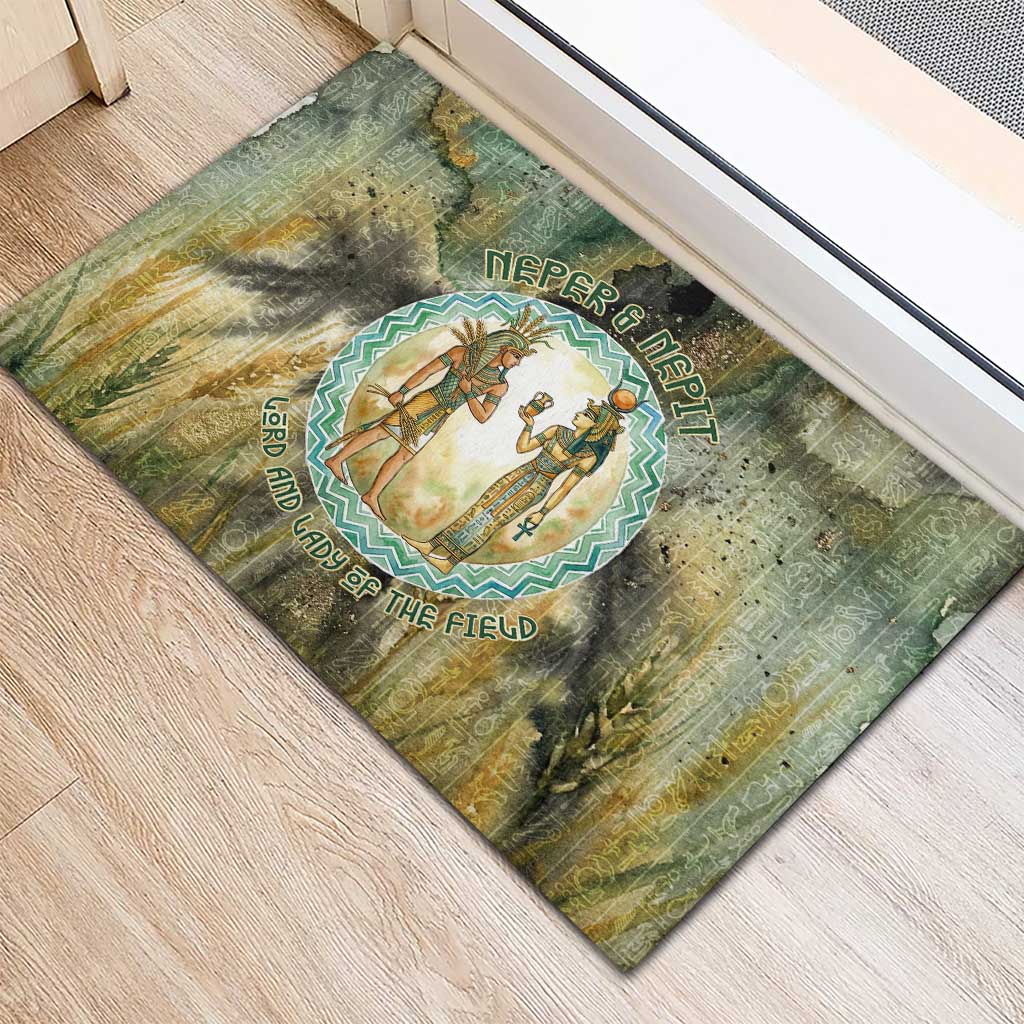 Neper and Nepit Rubber Doormat Ancient Egyptian Seed Awakening and Fertility