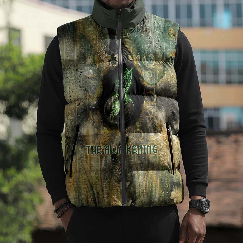 Neper and Nepit Sleeveless Puffer Jacket Ancient Egyptian Seed Awakening and Fertility