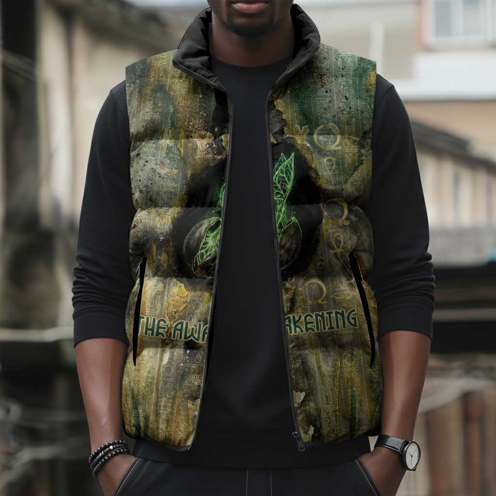 Neper and Nepit Sleeveless Puffer Jacket Ancient Egyptian Seed Awakening and Fertility