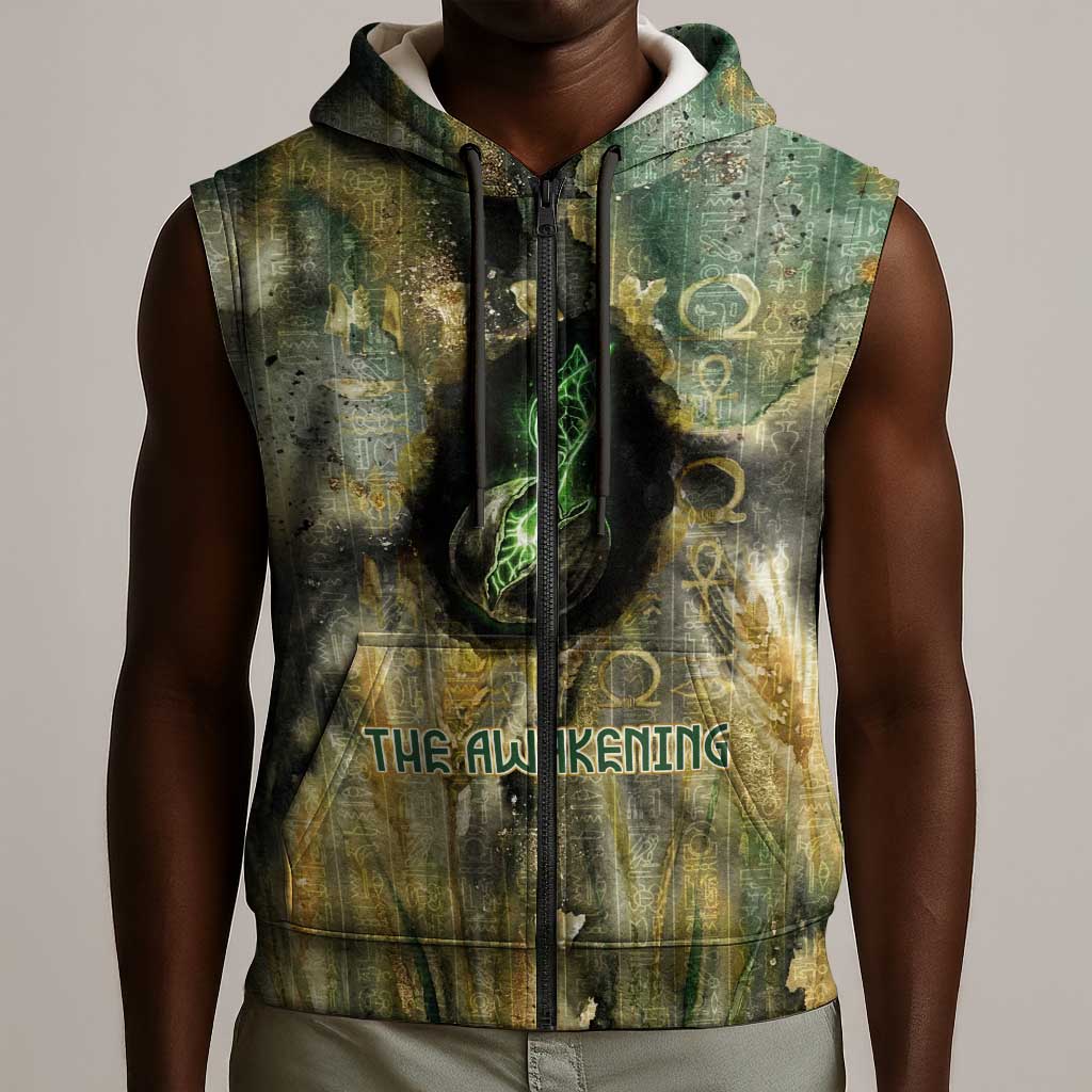 Neper and Nepit Sleeveless Zip Hoodie Ancient Egyptian Seed Awakening and Fertility