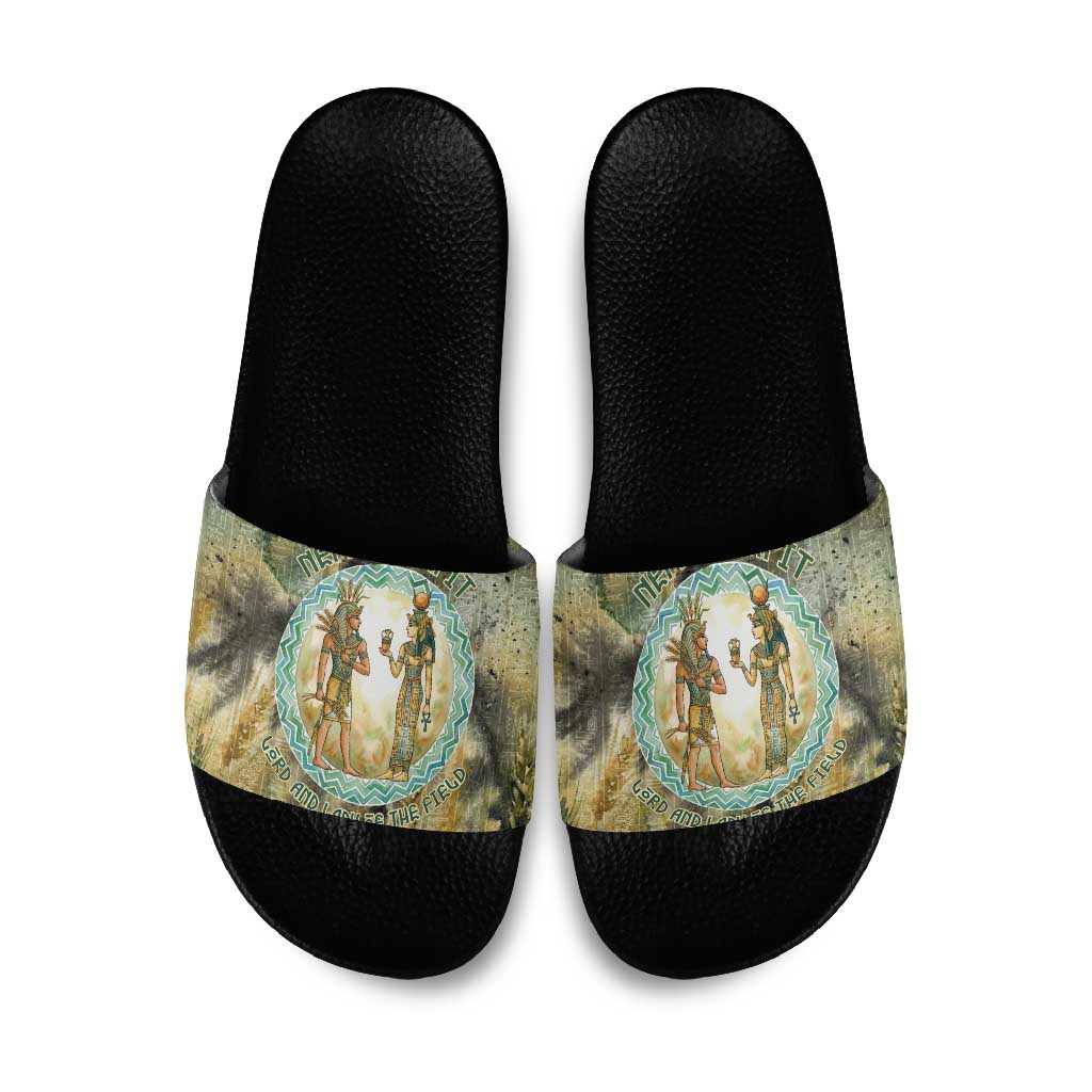 Neper and Nepit Slide Sandals Ancient Egyptian Seed Awakening and Fertility
