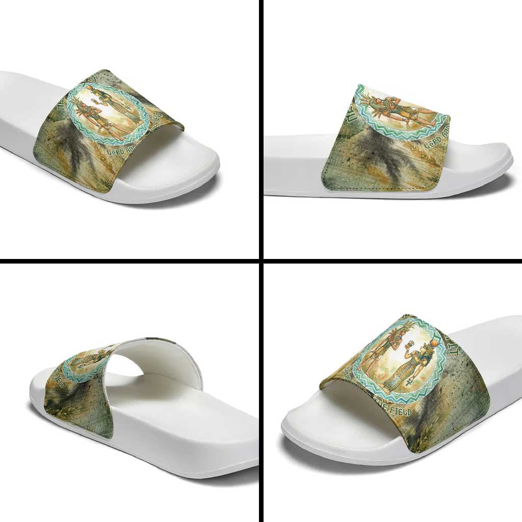 Neper and Nepit Slide Sandals Ancient Egyptian Seed Awakening and Fertility