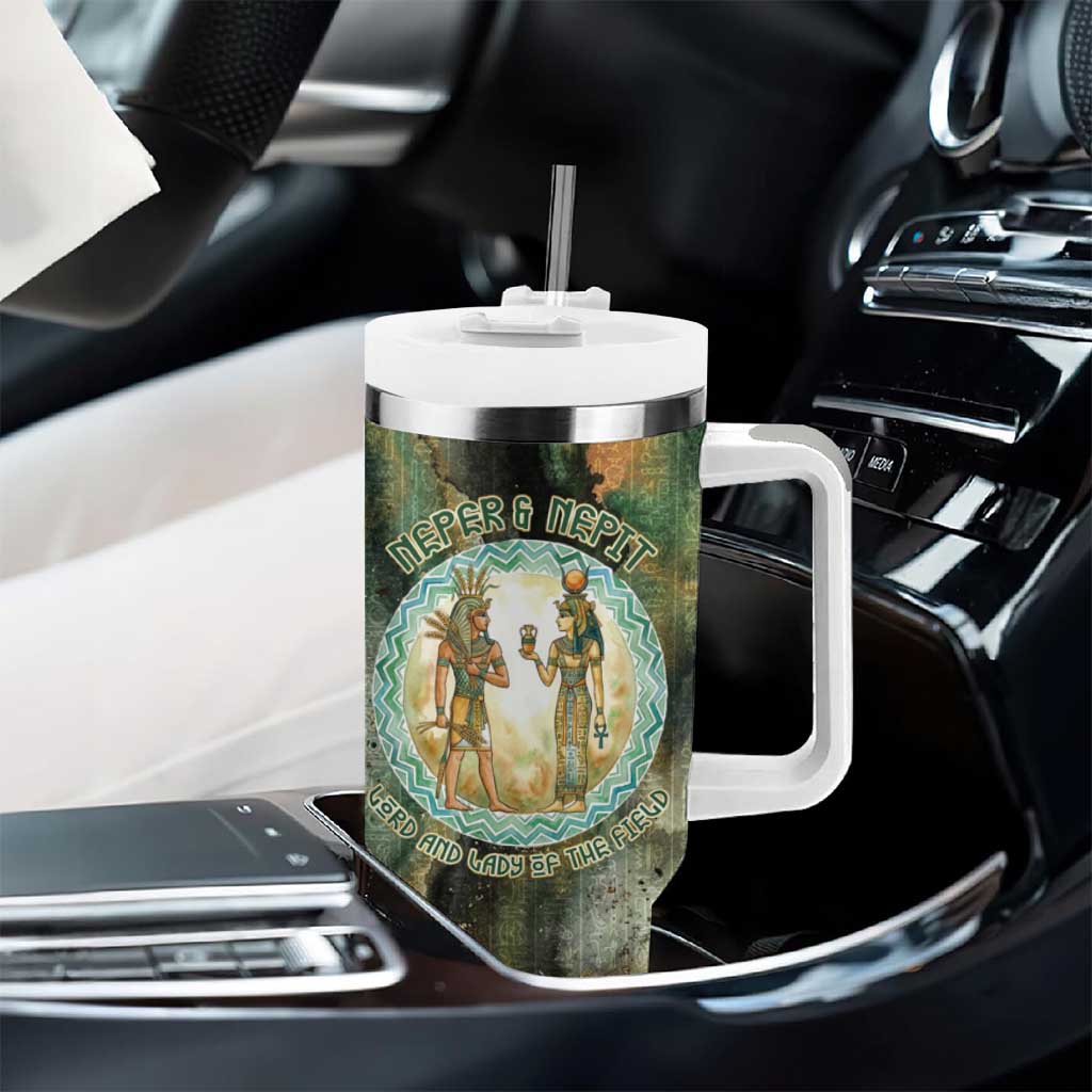 Neper and Nepit Tumbler With Handle Ancient Egyptian Seed Awakening and Fertility