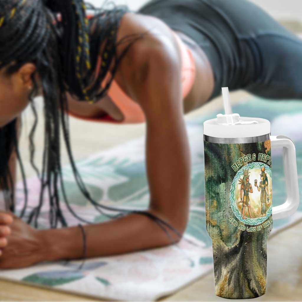 Neper and Nepit Tumbler With Handle Ancient Egyptian Seed Awakening and Fertility