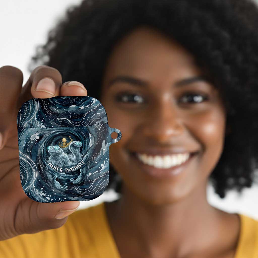 Egypt Nun and Naunet AirPods Case Primordial Water Gods Cosmic Ocean Infinite Waves