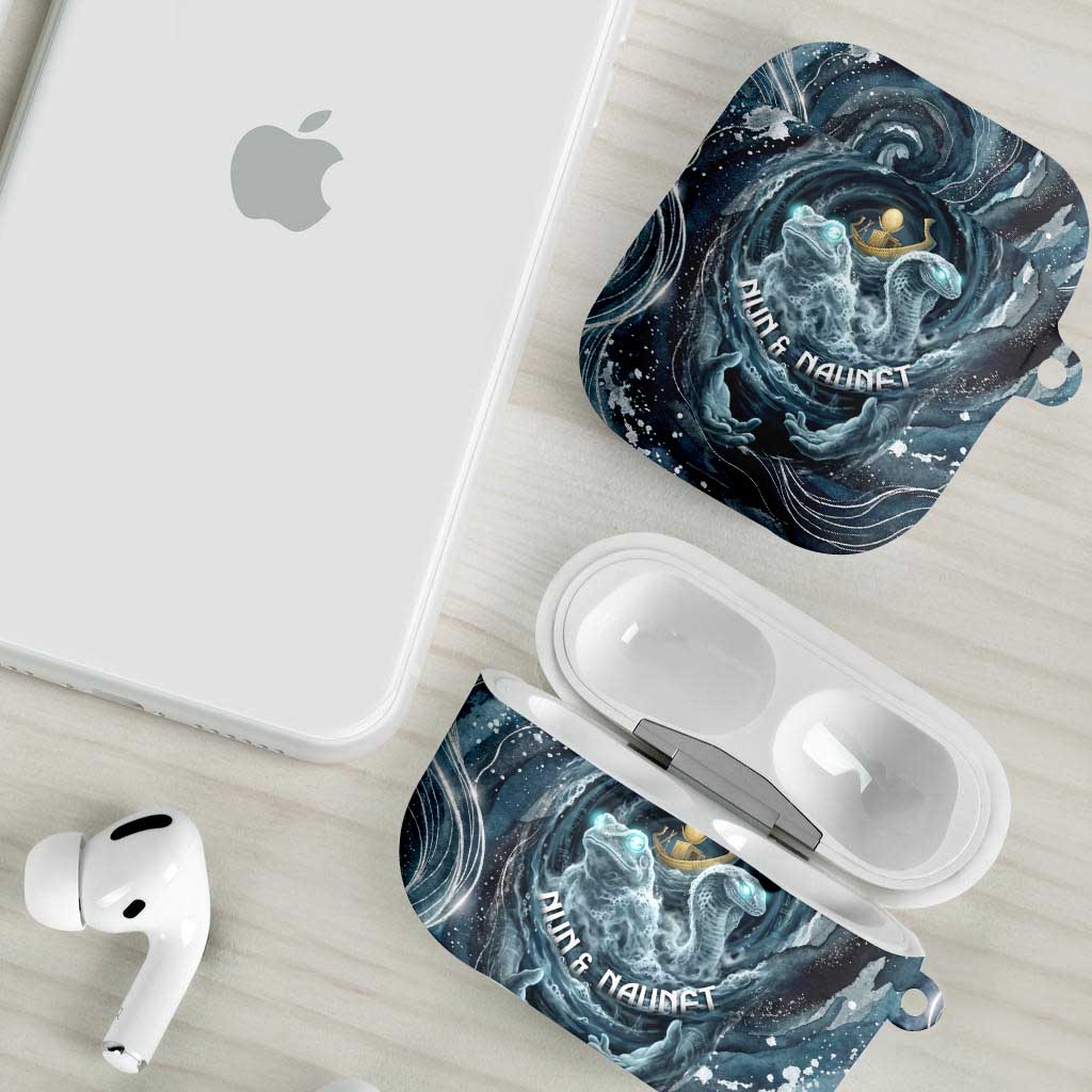 Egypt Nun and Naunet AirPods Case Primordial Water Gods Cosmic Ocean Infinite Waves