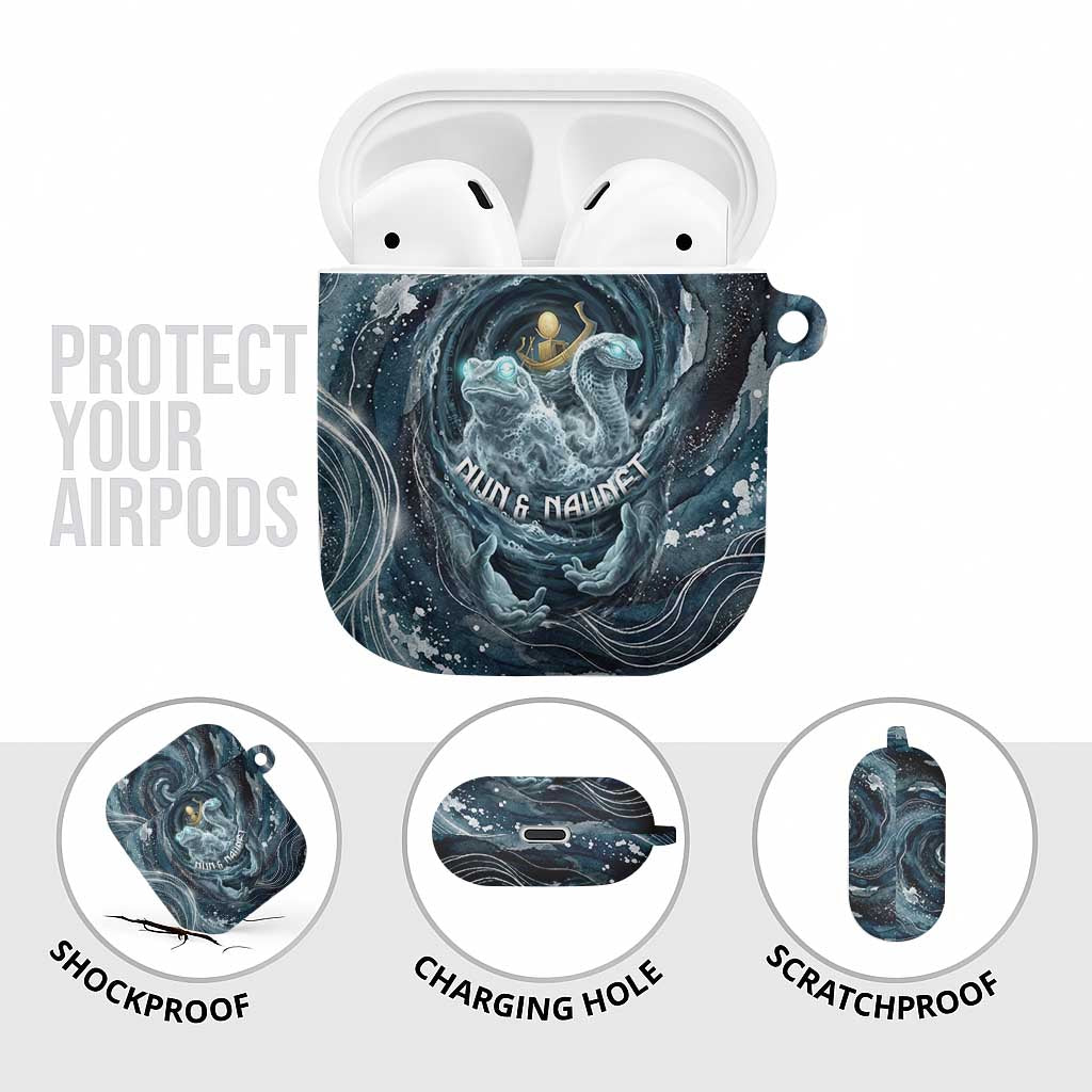 Egypt Nun and Naunet AirPods Case Primordial Water Gods Cosmic Ocean Infinite Waves