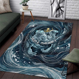 Egypt Nun and Naunet Area Rug Primordial Water Gods Cosmic Ocean Infinite Waves