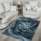 Egypt Nun and Naunet Area Rug Primordial Water Gods Cosmic Ocean Infinite Waves