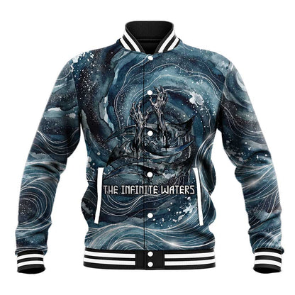 Egypt Nun and Naunet Baseball Jacket Primordial Water Gods Cosmic Ocean Infinite Waves