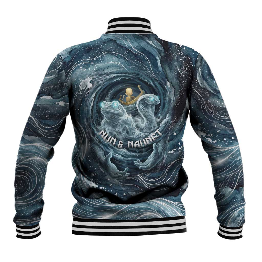 Egypt Nun and Naunet Baseball Jacket Primordial Water Gods Cosmic Ocean Infinite Waves