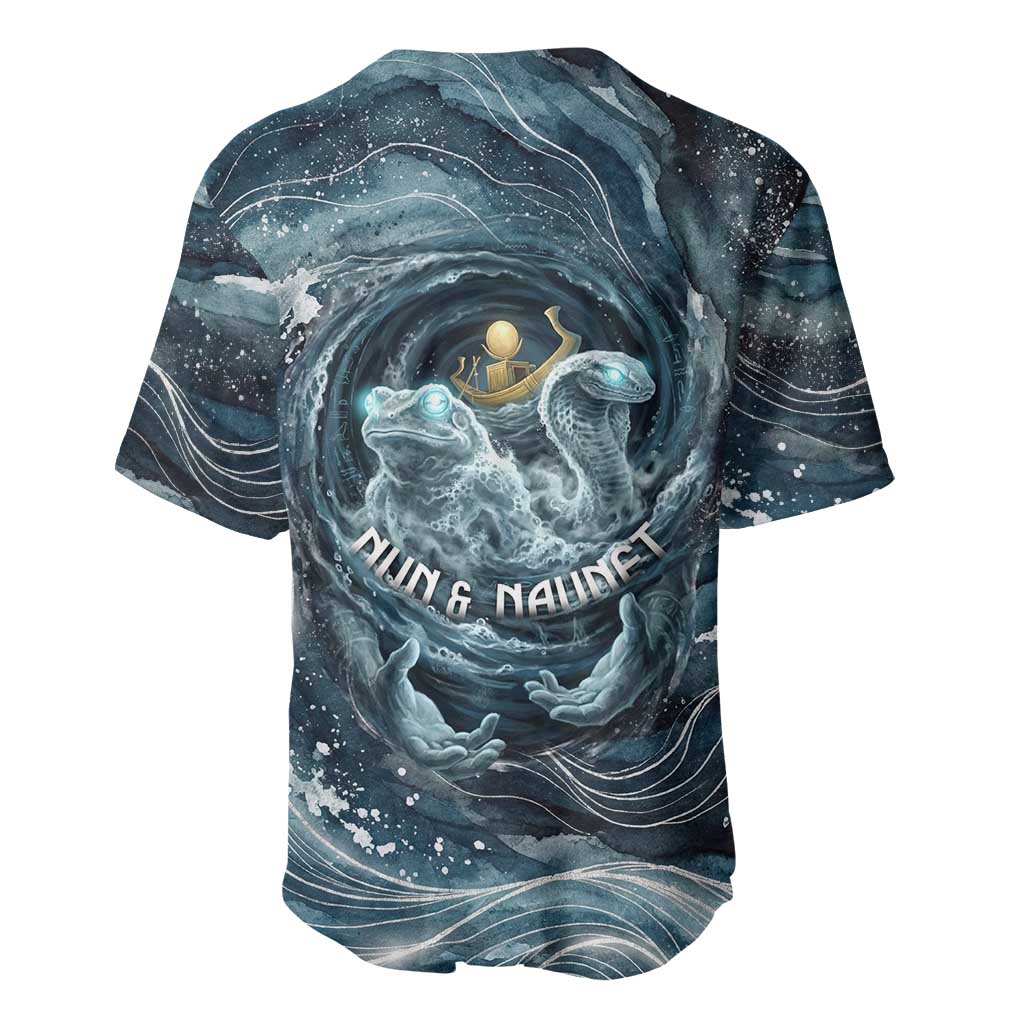 Egypt Nun and Naunet Baseball Jersey Primordial Water Gods Cosmic Ocean Infinite Waves