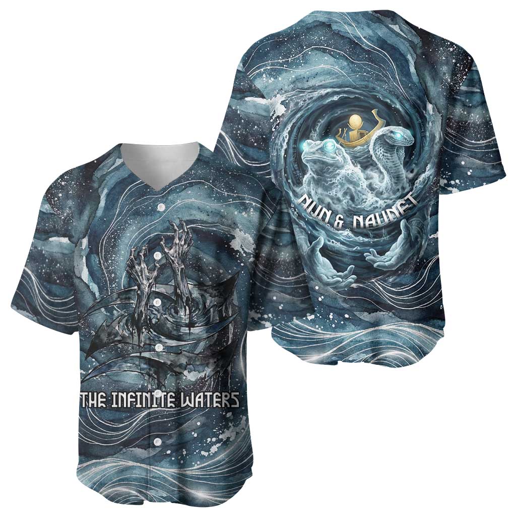Egypt Nun and Naunet Baseball Jersey Primordial Water Gods Cosmic Ocean Infinite Waves