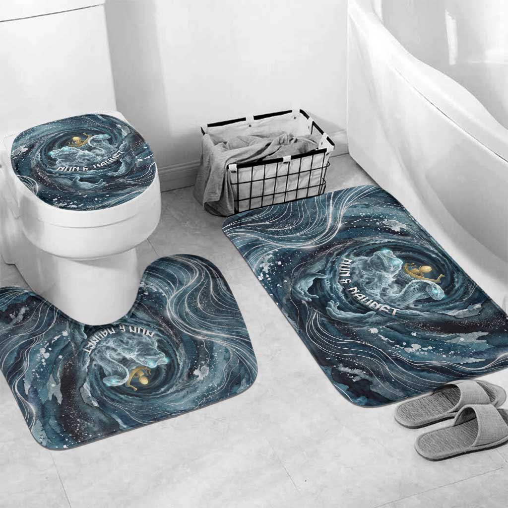 Egypt Nun and Naunet Bathroom Set Primordial Water Gods Cosmic Ocean Infinite Waves