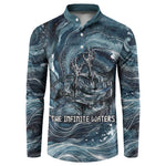 Egypt Nun and Naunet Button Sweatshirt Primordial Water Gods Cosmic Ocean Infinite Waves