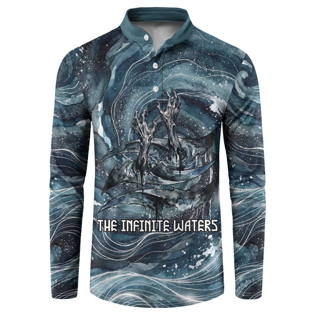 Egypt Nun and Naunet Button Sweatshirt Primordial Water Gods Cosmic Ocean Infinite Waves