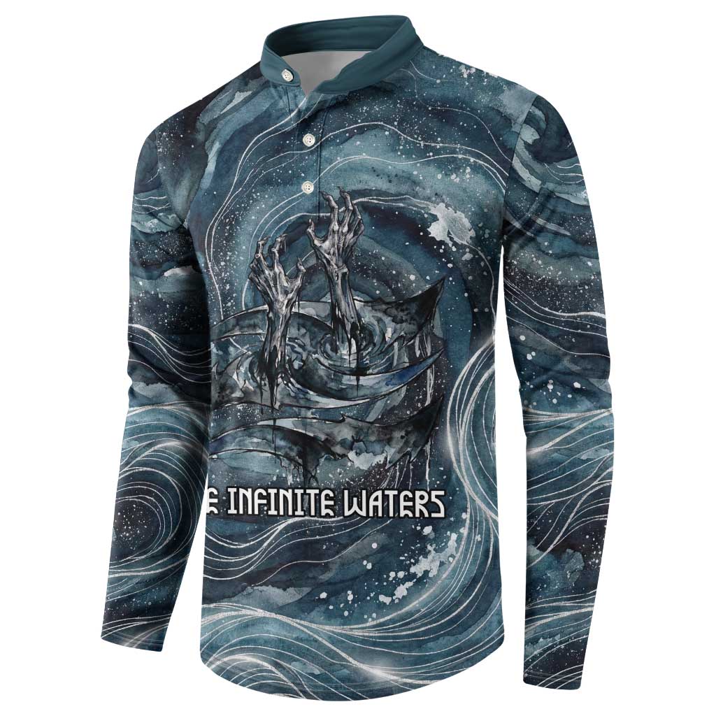 Egypt Nun and Naunet Button Sweatshirt Primordial Water Gods Cosmic Ocean Infinite Waves