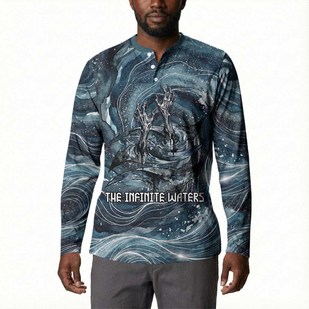 Egypt Nun and Naunet Button Sweatshirt Primordial Water Gods Cosmic Ocean Infinite Waves