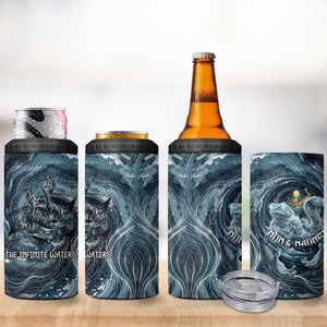 Egypt Nun and Naunet 4 in 1 Can Cooler Tumbler Primordial Water Gods Cosmic Ocean Infinite Waves