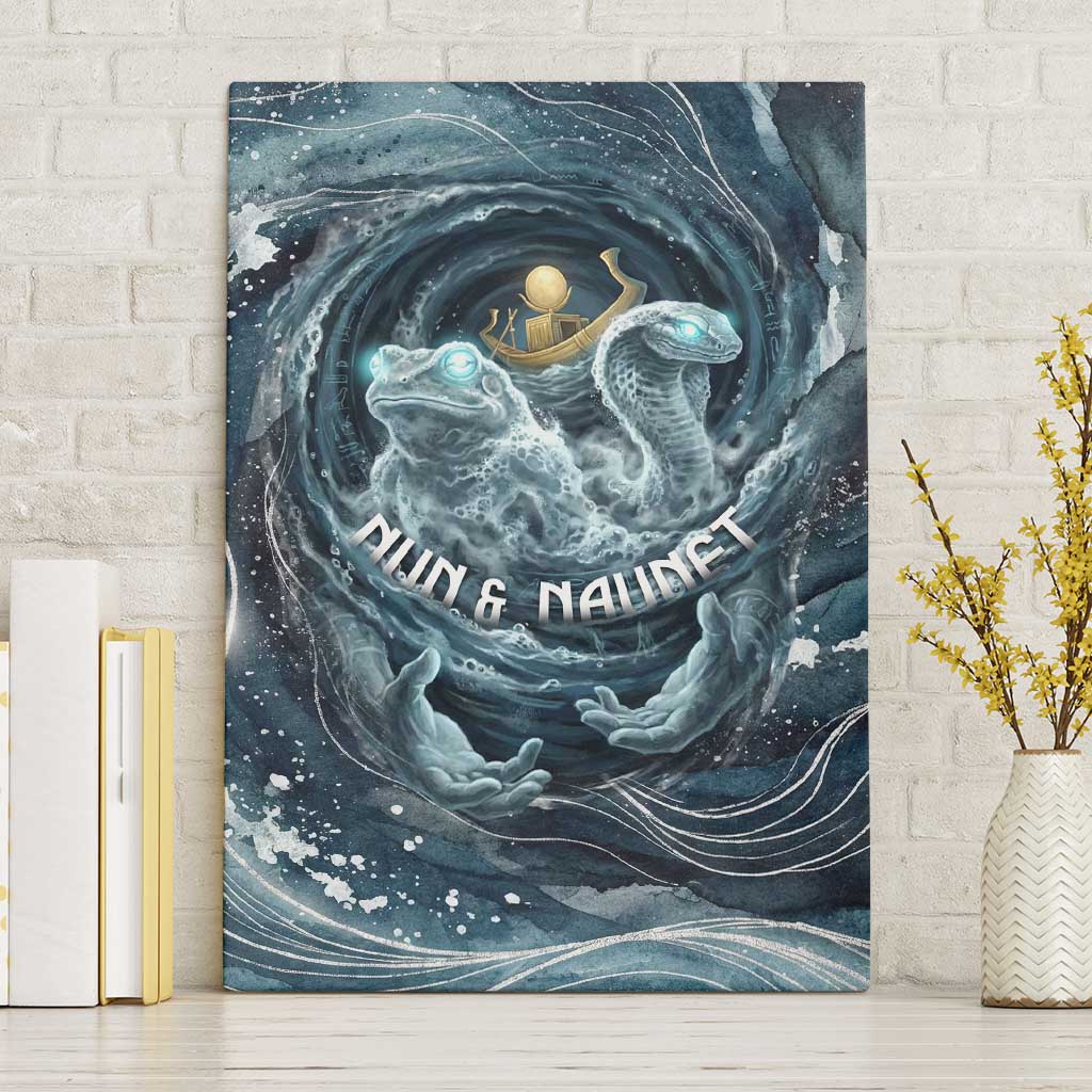 Egypt Nun and Naunet Canvas Wall Art Primordial Water Gods Cosmic Ocean Infinite Waves