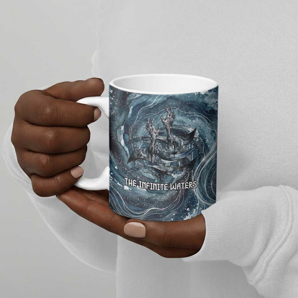 Egypt Nun and Naunet Ceramic Mug Primordial Water Gods Cosmic Ocean Infinite Waves