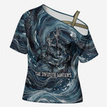 Egypt Nun and Naunet Cross Shoulder Shirt Primordial Water Gods Cosmic Ocean Infinite Waves