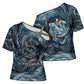 Egypt Nun and Naunet Cross Shoulder Shirt Primordial Water Gods Cosmic Ocean Infinite Waves