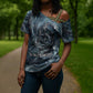 Egypt Nun and Naunet Cross Shoulder Shirt Primordial Water Gods Cosmic Ocean Infinite Waves