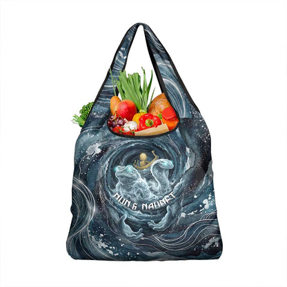 Egypt Nun and Naunet Grocery Bag Primordial Water Gods Cosmic Ocean Infinite Waves