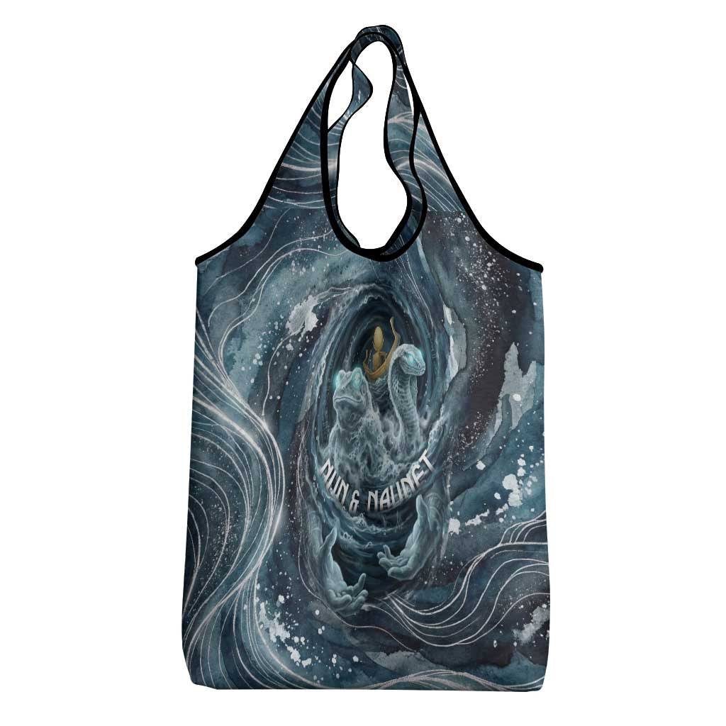 Egypt Nun and Naunet Grocery Bag Primordial Water Gods Cosmic Ocean Infinite Waves
