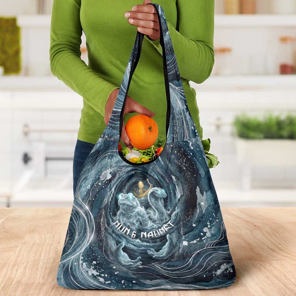 Egypt Nun and Naunet Grocery Bag Primordial Water Gods Cosmic Ocean Infinite Waves
