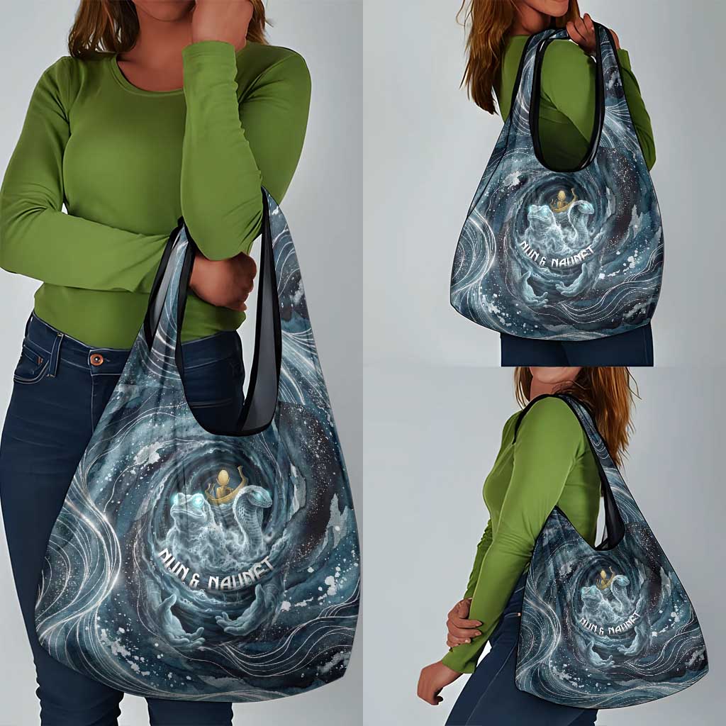 Egypt Nun and Naunet Grocery Bag Primordial Water Gods Cosmic Ocean Infinite Waves