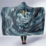 Egypt Nun and Naunet Hooded Blanket Primordial Water Gods Cosmic Ocean Infinite Waves