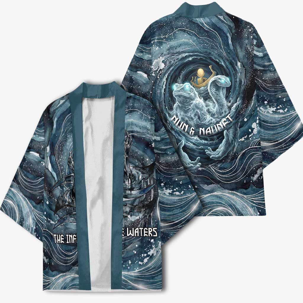 Egypt Nun and Naunet Kimono Primordial Water Gods Cosmic Ocean Infinite Waves
