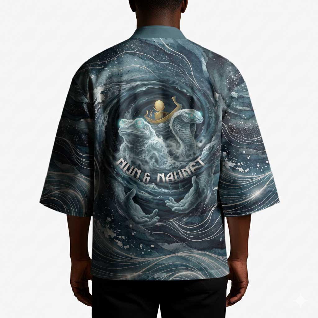 Egypt Nun and Naunet Kimono Primordial Water Gods Cosmic Ocean Infinite Waves