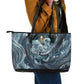 Egypt Nun and Naunet Leather Tote Bag Primordial Water Gods Cosmic Ocean Infinite Waves