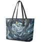 Egypt Nun and Naunet Leather Tote Bag Primordial Water Gods Cosmic Ocean Infinite Waves